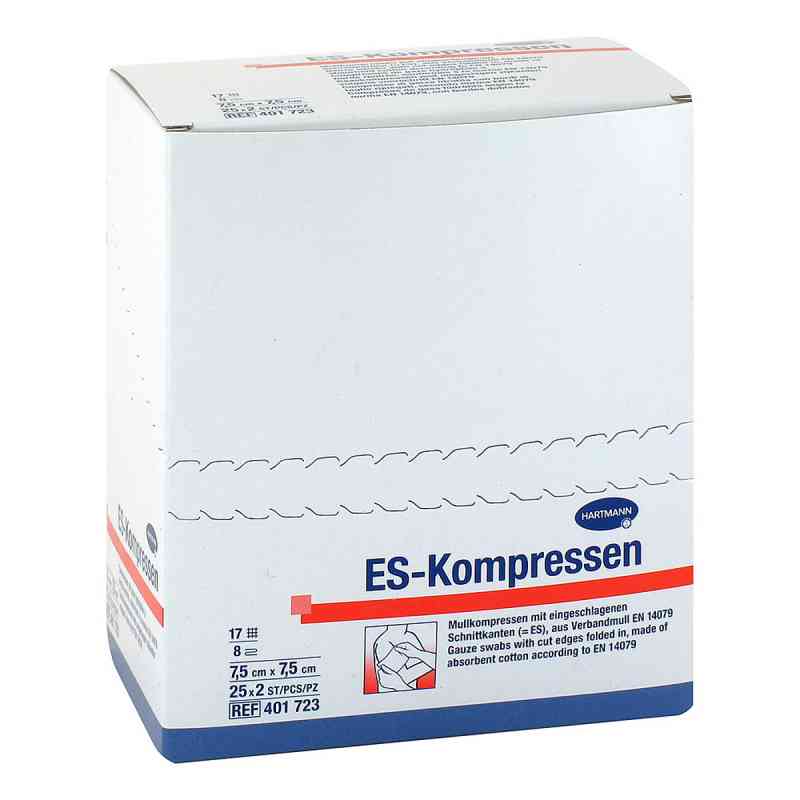 Es-kompressen steril 7,5x7,5 cm 8fach 25X2 stk von 1001 Artikel Medical GmbH PZN 00433986