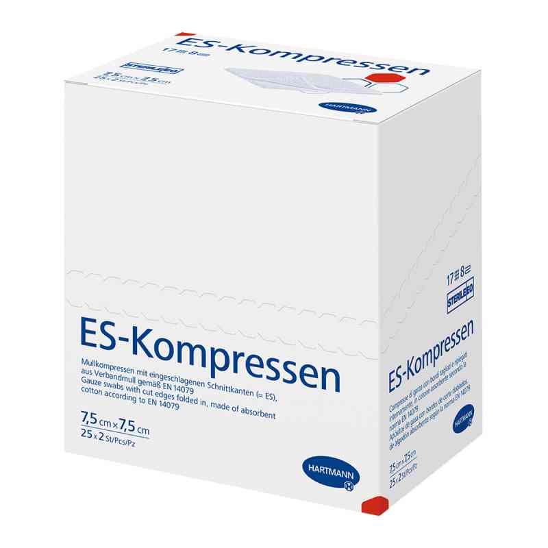 Es-kompressen steril 7,5x7,5 cm 8fach 25X2 stk von PAUL HARTMANN AG PZN 01407063