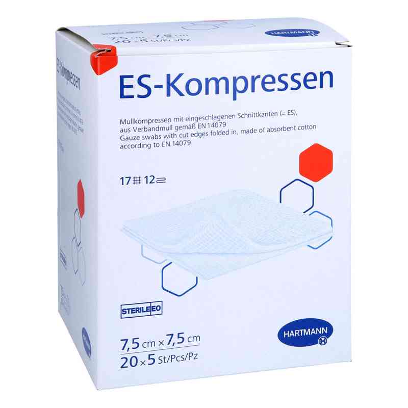 Es-kompressen steril 7,5x7,5 cm Grosspackung 20X5 stk von 1001 Artikel Medical GmbH PZN 12579287