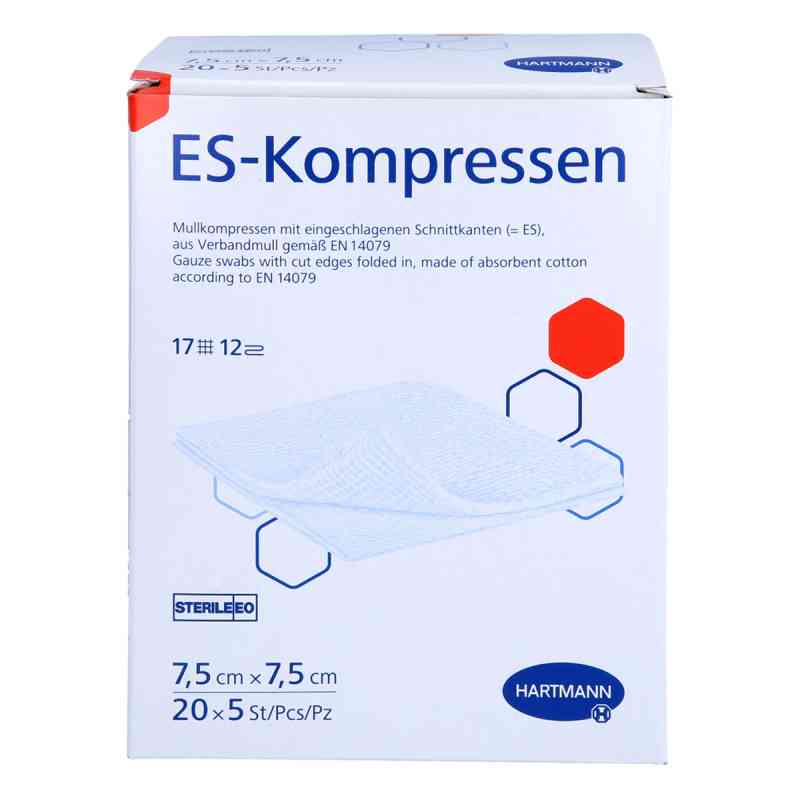 Es-kompressen Steril 7,5x7,5 Cm Großpackung 20X5 stk von + Prisoma GmbH PZN 17434174