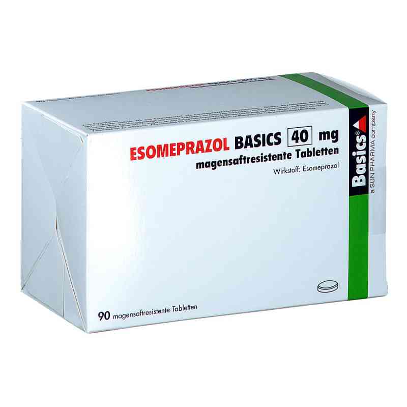 Esomeprazol Basics 40 mg magensaftresistent Tabletten 90 stk von Basics GmbH PZN 08845257