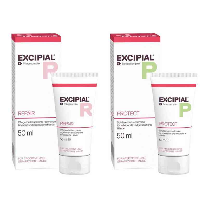 Excipial Protect Handcreme + Repair Handcreme 2x50 ml von Galderma Laboratorium GmbH PZN 08107439