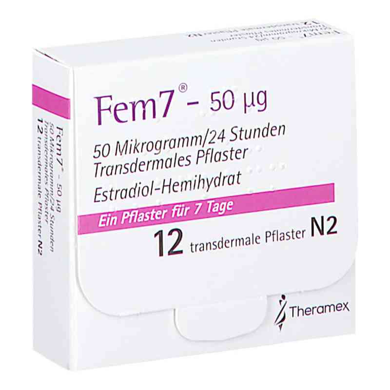 Fem7 50 [my]g transdermale Pflaster 12 stk von Theramex Ireland Ltd. PZN 07525728