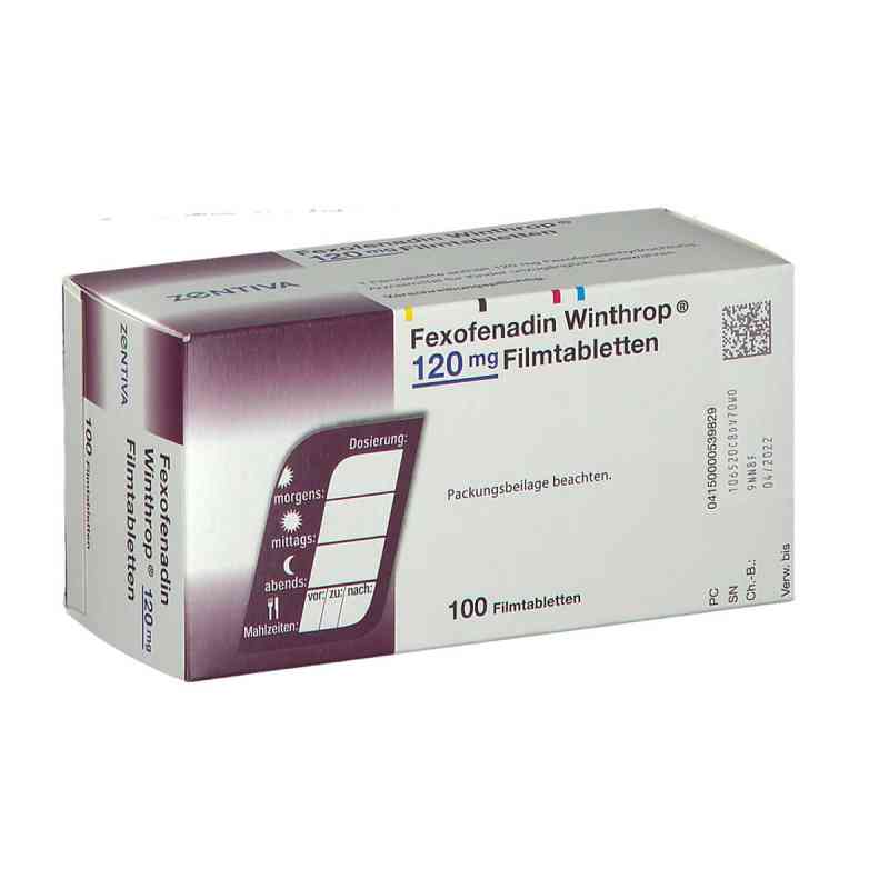 Fexofenadin Winthrop 120mg 100 stk von Zentiva Pharma GmbH PZN 00053982