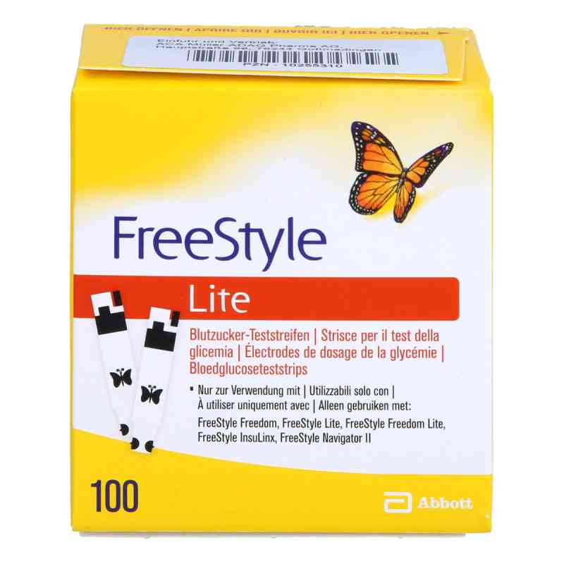 Freestyle Lite Teststreifen ohne Codieren 100 stk von EvivaMed Handelsgesellschaft mbH PZN 16625506