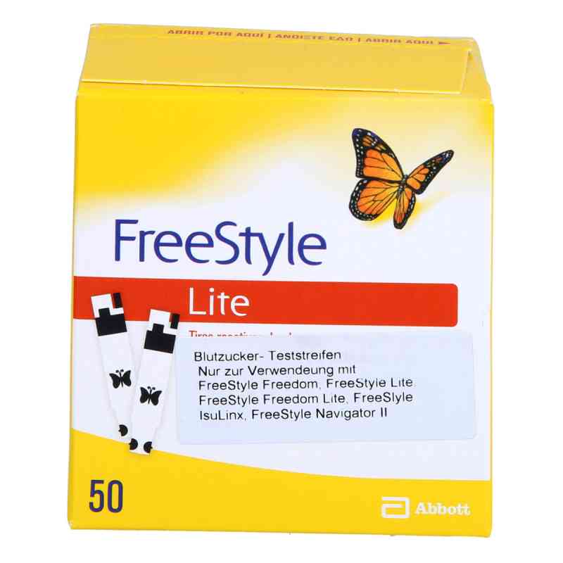 Freestyle Lite Teststreifen ohne Codieren 50 stk von EvivaMed Handelsgesellschaft mbH PZN 16399530