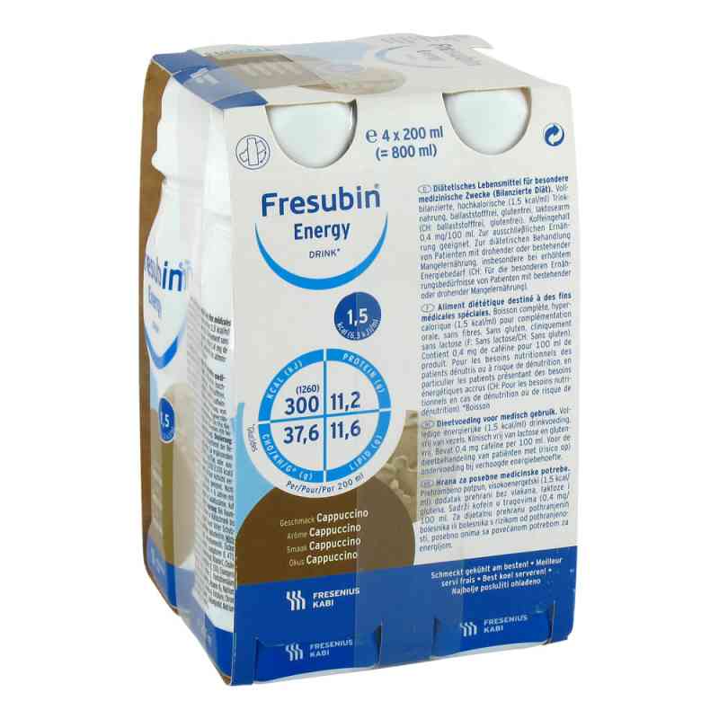 Fresubin Energy Drink Cappuccino Trinkflasche 4X200 ml von 1001 Artikel Medical GmbH PZN 02174715