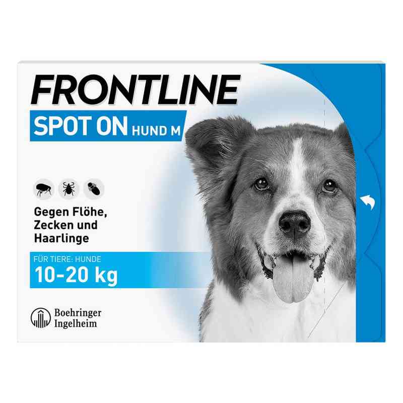 Frontline Spot On Hund M (10-20 kg) gegen Zecken, Flöhe, Haarlin 6 stk von Boehringer Ingelheim VETMEDICA G PZN 02246395