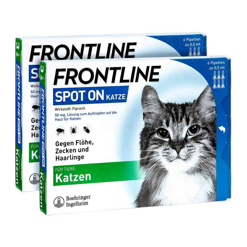 Frontline Spot on Katze veterinär Lösung gegen Flöhe und Zecken 2x6 stk von  PZN 08100843