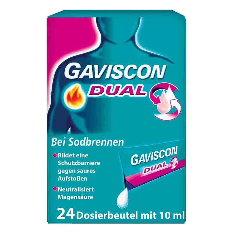 GAVISCON Dual Suspension mit Zweifachwirkung gegen Sodbrennen 24X10 ml von Reckitt Benckiser Deutschland Gm PZN 04363834
