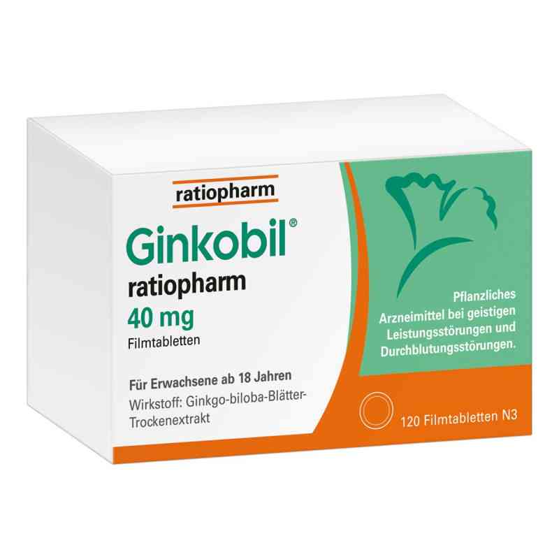 Ginkobil ratiopharm 40mg mit Ginkgo biloba 120 stk von ratiopharm GmbH PZN 06680817
