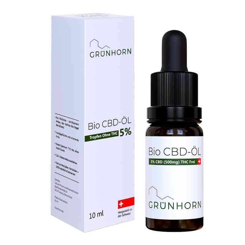 Grünhorn Bio Cbd-öl 5% 10 ml von Apologistics GmbH PZN 16528186