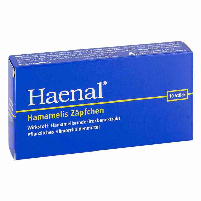 Haenal Hamamelis Zäpfchen 10 stk von Strathmann GmbH & Co.KG PZN 00295567
