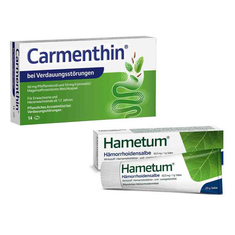 Hametum Hämorrhoidensalbe und Carmenthin 1 Set von Dr.Willmar Schwabe GmbH & Co.KG PZN 08105303