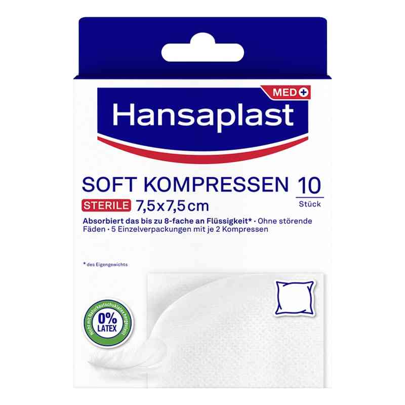 Hansaplast Soft Kompressen 7,5x7,5 cm Steril 5X2 stk von Beiersdorf AG PZN 19401724