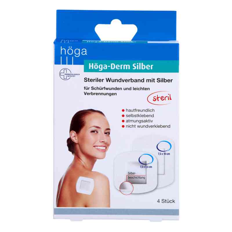 Höga-derm Silber ste.Wundverb.m.Silberbesch.2 Grö. 4 stk von Höga-Pharm GmbH PZN 16003615