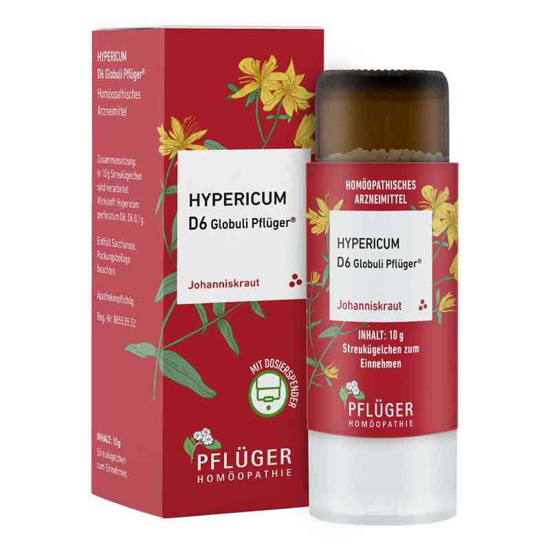 Hypericum D6  Globuli Pflüger Dosierspender 10 g von Homöopathisches Laboratorium Alexander Pflüger Gmb PZN 18757844