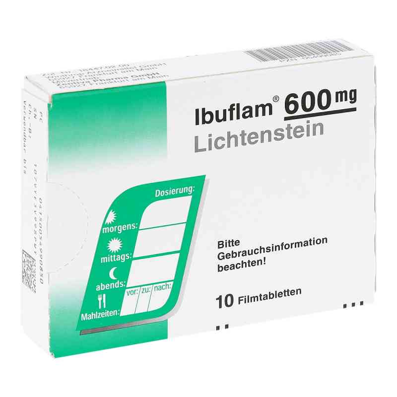 Ibuflam 600mg Lichtenstein 10 stk von Zentiva Pharma GmbH PZN 05499085