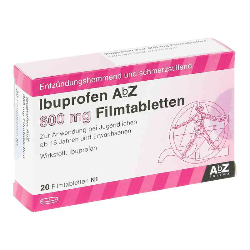 Ibuprofen AbZ 600mg 20 stk von AbZ Pharma GmbH PZN 01016090