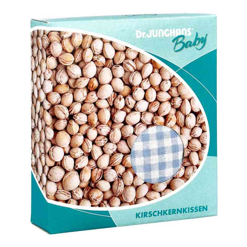 Kirschkernkissen 10x10cm Baby weiss/blau kariert 1 stk von Dr. Junghans Medical GmbH PZN 03845910