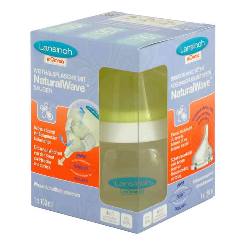 Lansinoh mOmma Weithalsflasche 150 ml mit Sauger 1 stk von Lansinoh Laboratories Inc. Niede PZN 02667435