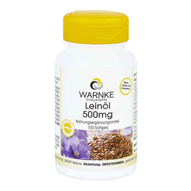 Leinöl 500 mg Kapseln 100 stk von Warnke Vitalstoffe GmbH PZN 03052440