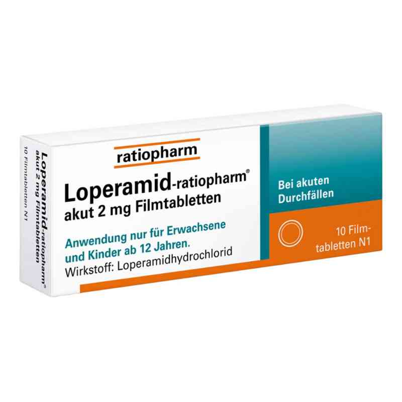 Loperamid-ratiopharm akut 2 mg Filmtabletten 10 stk von ratiopharm GmbH PZN 00251191