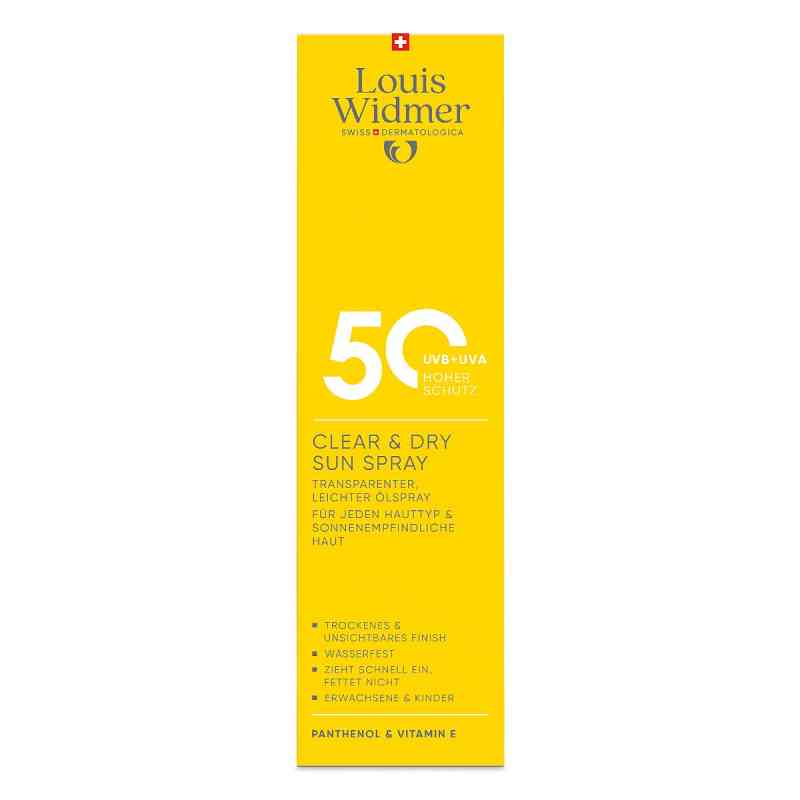 Louis Widmer Clear & Dry Sun Spray 50 200 ml von LOUIS WIDMER GmbH PZN 19396153