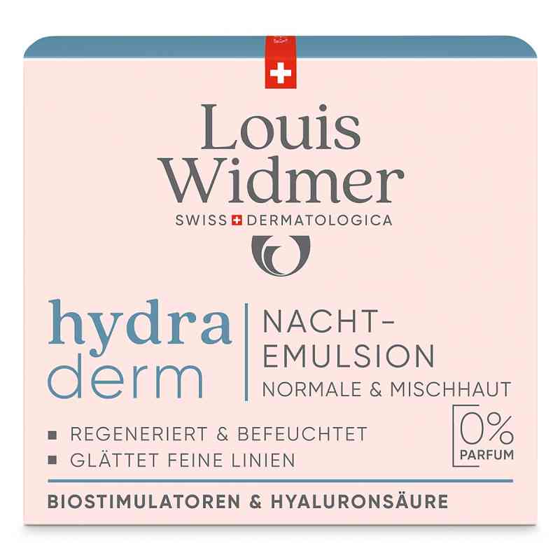 Louis Widmer hydraderm Nachtemulsion unparfümiert 50 ml von LOUIS WIDMER GmbH PZN 18442371