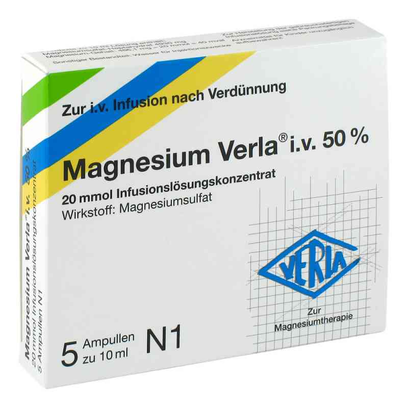 Magnesium Verla I.v. 50% Infusionslsg.-konzentrat 5 stk von Verla-Pharm Arzneimittel GmbH &  PZN 07244946