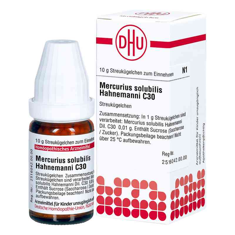 Mercurius Solub. C 30 Globuli Hahnemann  10 g von DHU-Arzneimittel GmbH & Co. KG PZN 02890050