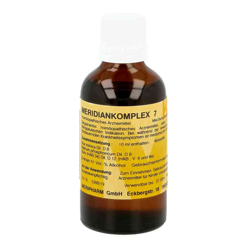 Meridiankomplex 7 Tropfen zum Einnehmen 50 ml von Meripharm GmbH Arzneimittelvertr PZN 02424098