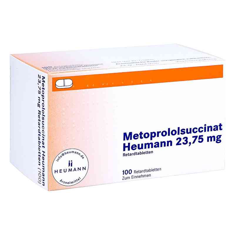 Metoprololsuccinat Heumann 23,75mg 100 stk von HEUMANN PHARMA GmbH & Co. Generi PZN 00217001