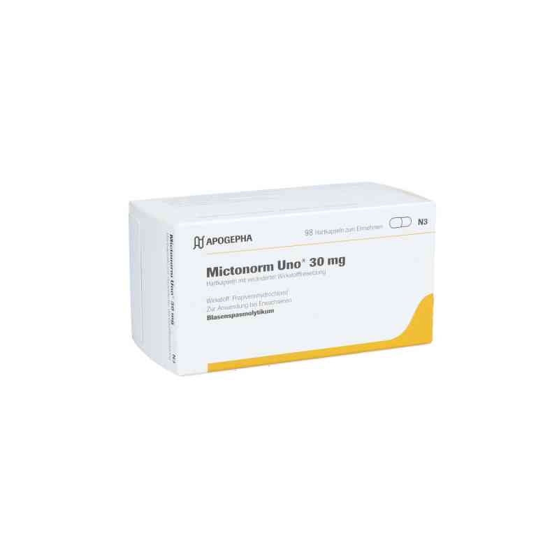 Mictonorm Uno 30 mg Hartk.m.veränd.wirkst.-frs. 98 stk von APOGEPHA Arzneimittel GmbH PZN 01082684
