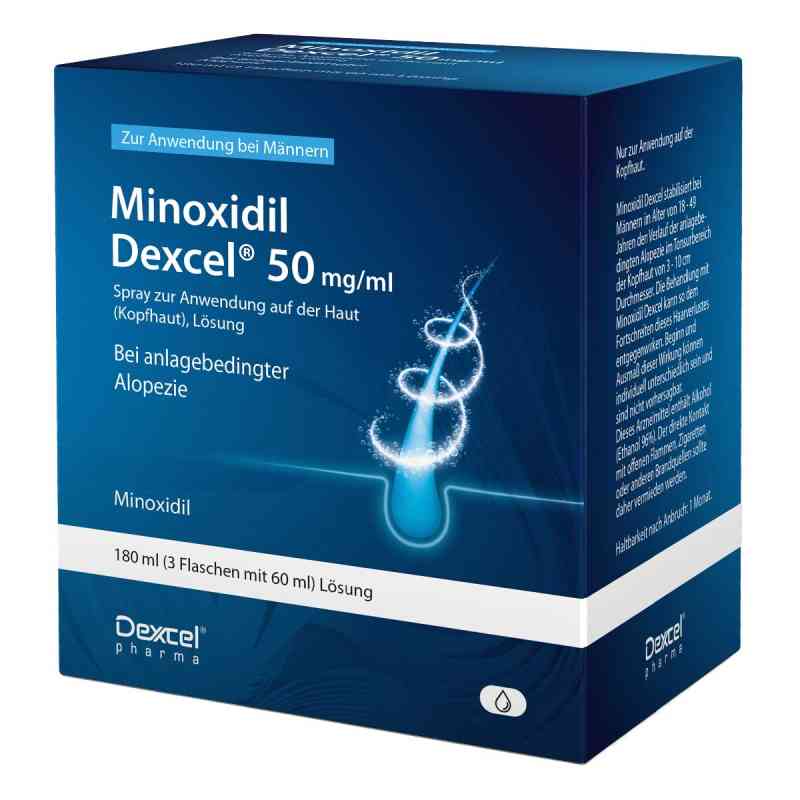 Minoxidil Dexcel 50 mg/ml Spray für Männer 3X60 ml von Dexcel Pharma GmbH PZN 18892424