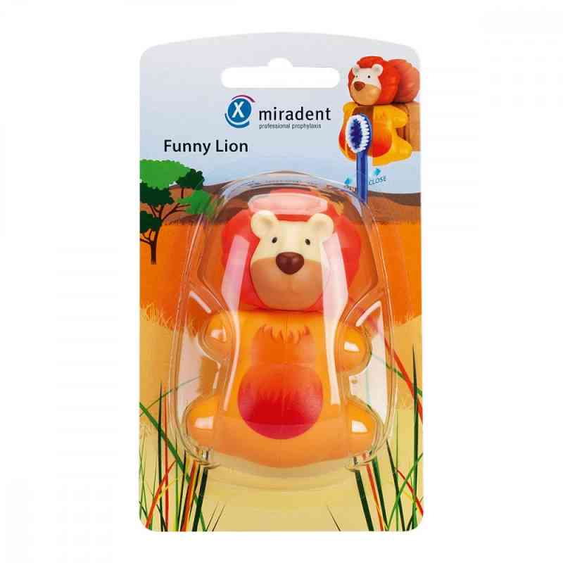 Miradent Kinderzahnbürstenhalter Funny Löwe 1 stk von Hager Pharma GmbH PZN 00246238