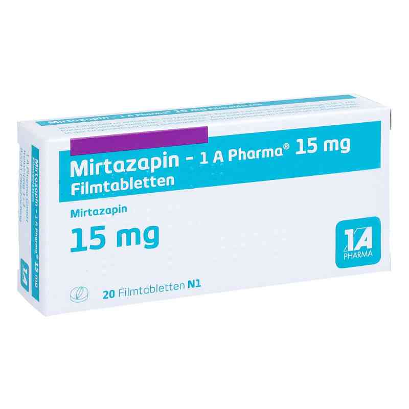 Mirtazapin-1A Pharma 15mg 20 stk von 1 A Pharma GmbH PZN 00250487