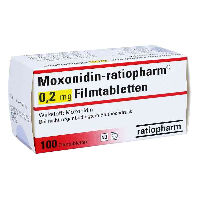 Moxonidin ratiopharm 0,2 mg Filmtabletten 100 stk von ratiopharm GmbH PZN 01697776