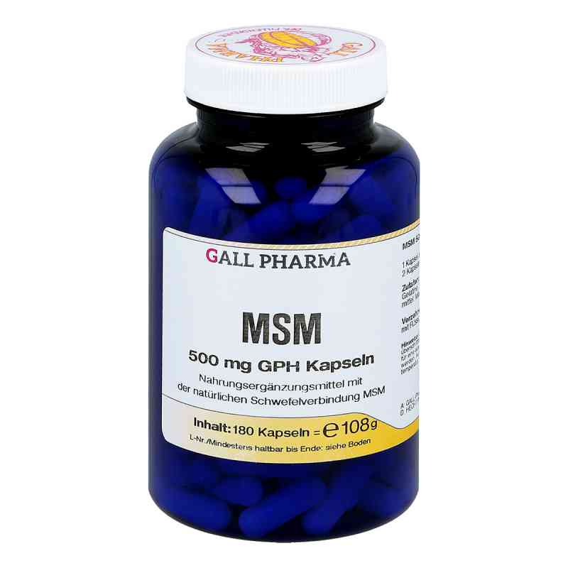 Msm 500 mg Gph Kapseln 180 stk von Hecht-Pharma GmbH PZN 04411674