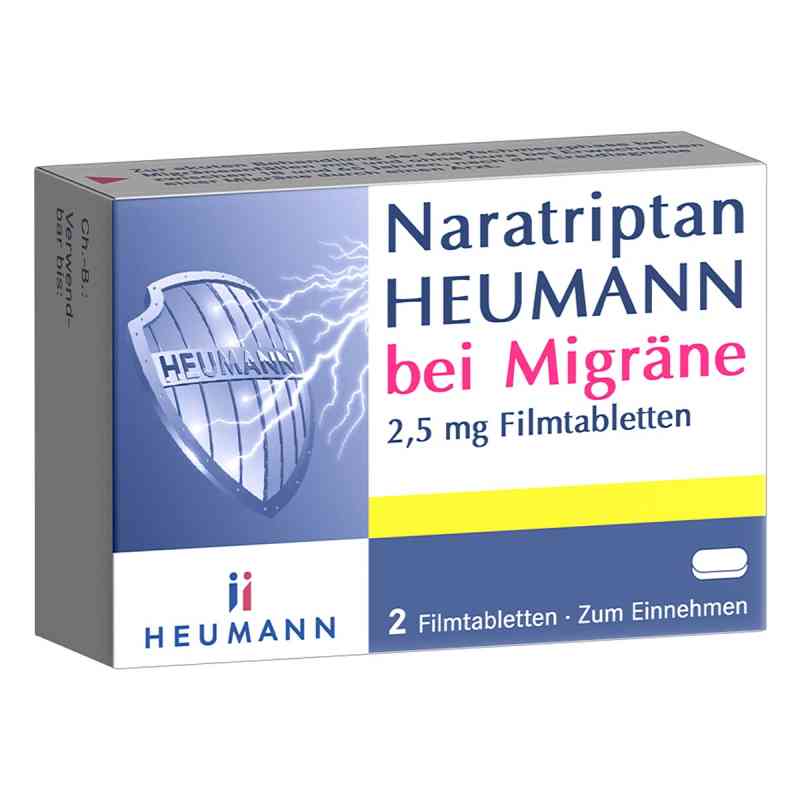 Naratriptan Heumann bei Migräne 2,5 mg Filmtabletten 2 stk von HEUMANN PHARMA GmbH & Co. Generica KG PZN 09542263