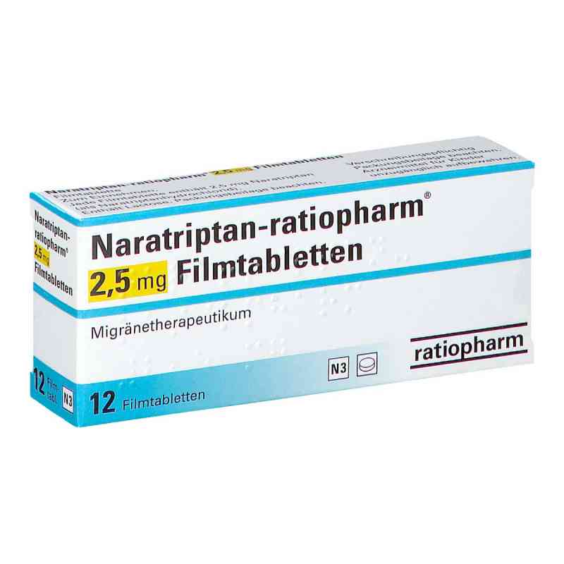 Naratriptan-ratiopharm 2,5mg 12 stk von ratiopharm GmbH PZN 09318560