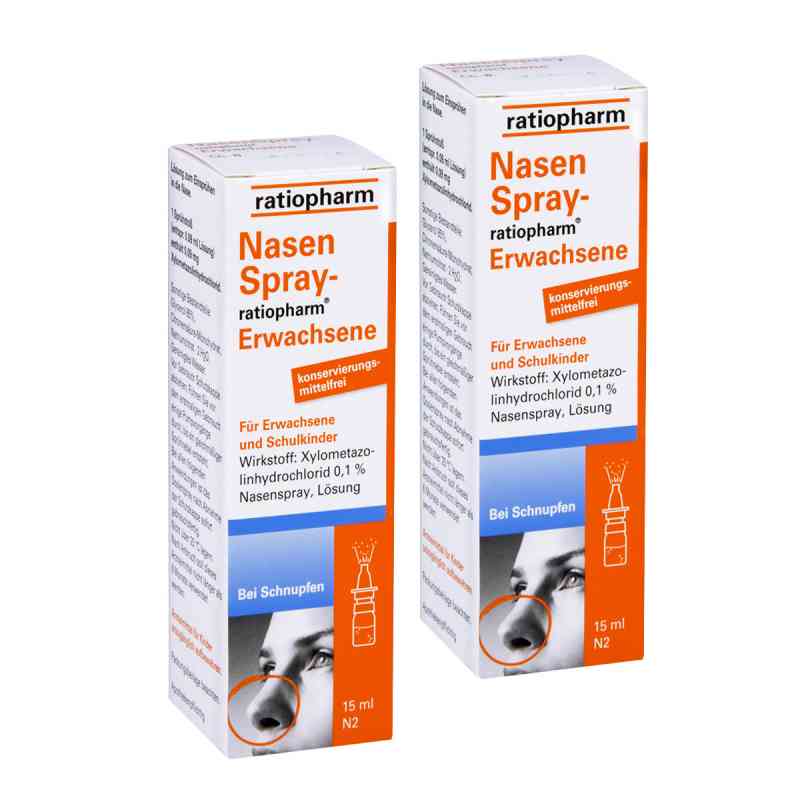 NasenSpray-ratiopharm Erwachsene 2x15 ml von ratiopharm GmbH PZN 08100764