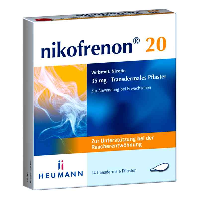 Nikofrenon 20 Heumann transdermale Pflaster 14 stk von HEUMANN PHARMA GmbH & Co. Generi PZN 14448106