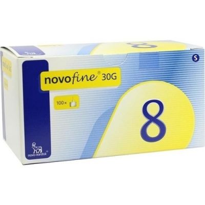 Novofine 8 Kanülen 0,30x8 mm 30 G 100 stk von Pharma Gerke Arzneimittelvertriebs GmbH PZN 09541312