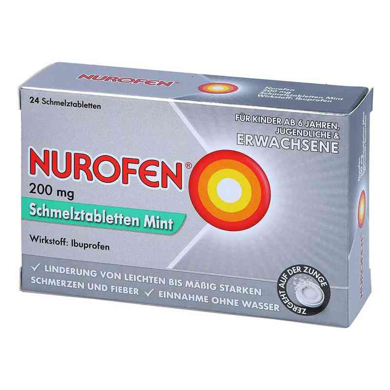 NUROFEN 200 mg Schmelztabletten Mint bei Schmerzen & Fieber  24 stk von Reckitt Benckiser Deutschland GmbH PZN 11128051