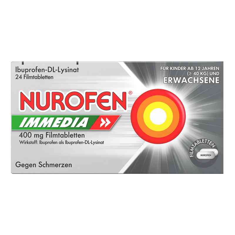 NUROFEN Immedia 400 mg Filmtabletten  24 stk von Reckitt Benckiser Deutschland GmbH PZN 08794459