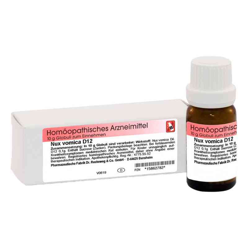 Nux Vomica D12 Globuli 10 g von Dr.RECKEWEG & Co. GmbH PZN 15862782