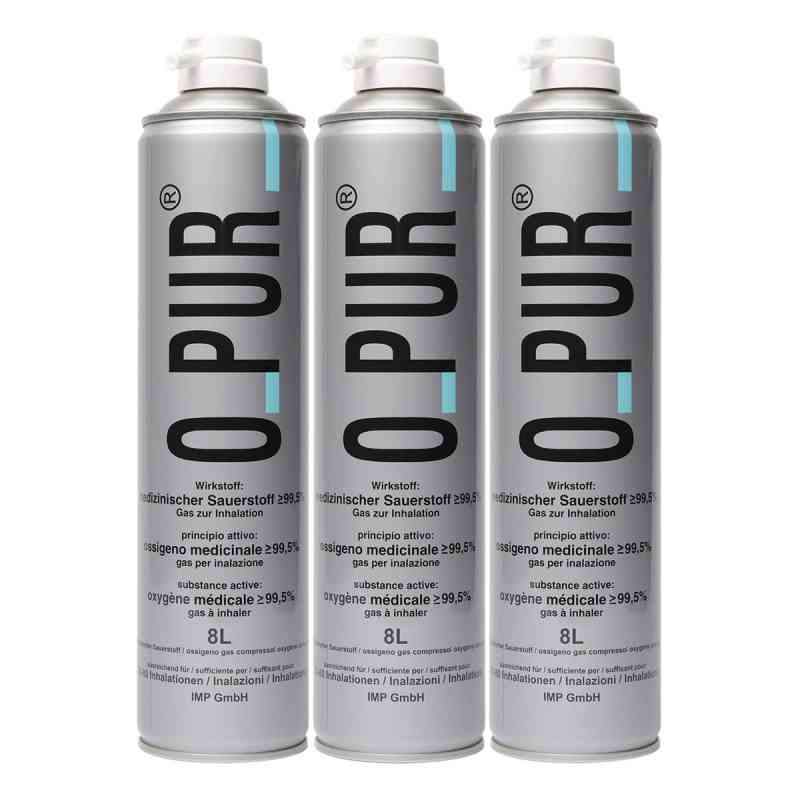O Pur Sauerstoff Dose für Maske Spray 3X8 l von IMP GmbH International Medical Products PZN 06942890