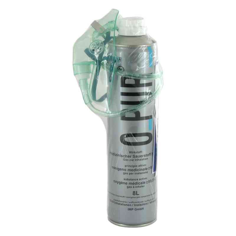 O Pur Sauerstoff Dose inkl.Maske und Schlauch Spray 8 l von IMP GmbH International Medical Products PZN 03044104