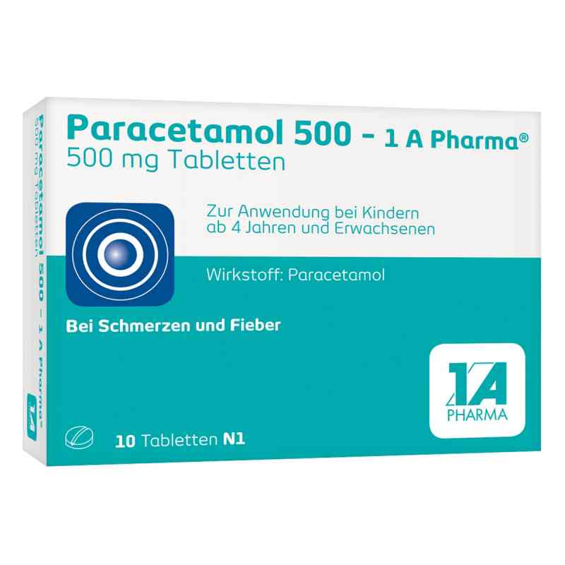 Paracetamol 500-1A Pharma 10 stk von 1 A Pharma GmbH PZN 02481570
